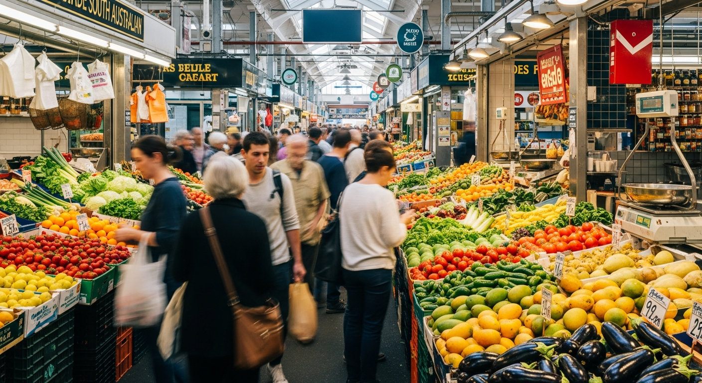The vibrant Adelaide Central Market, one of the southern hemisphere's great food halls