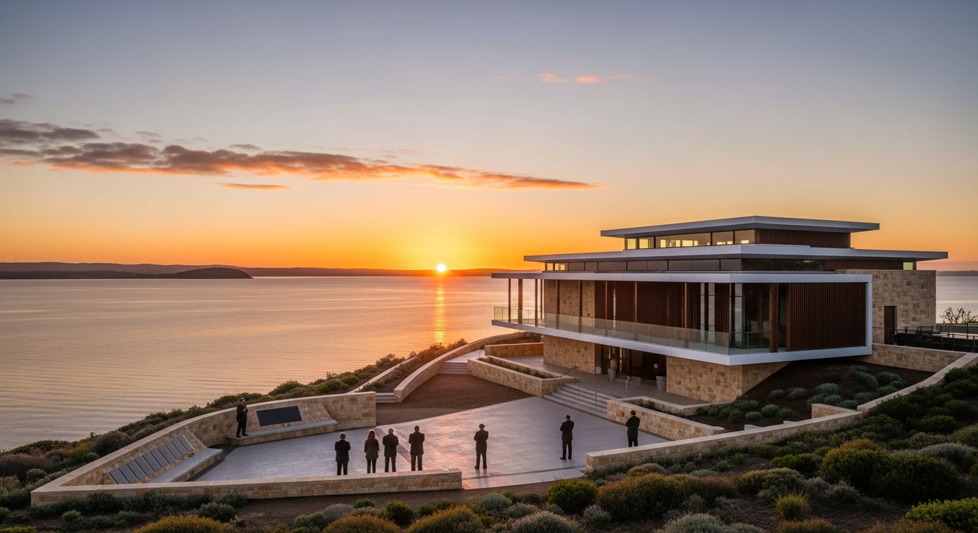 The award-winning National Anzac Centre overlooking King George Sound in Albany