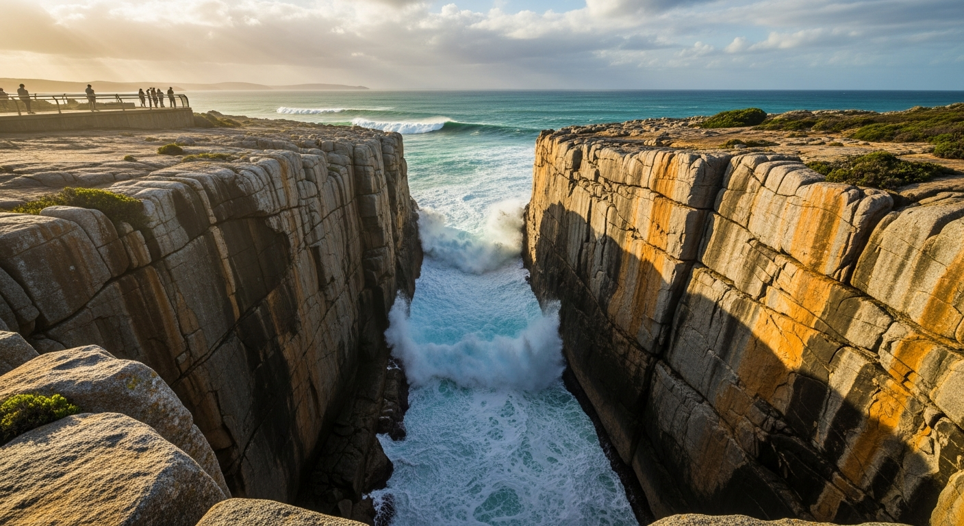 The dramatic ocean views and churning seas at The Gap in Albany's Torndirrup National Park