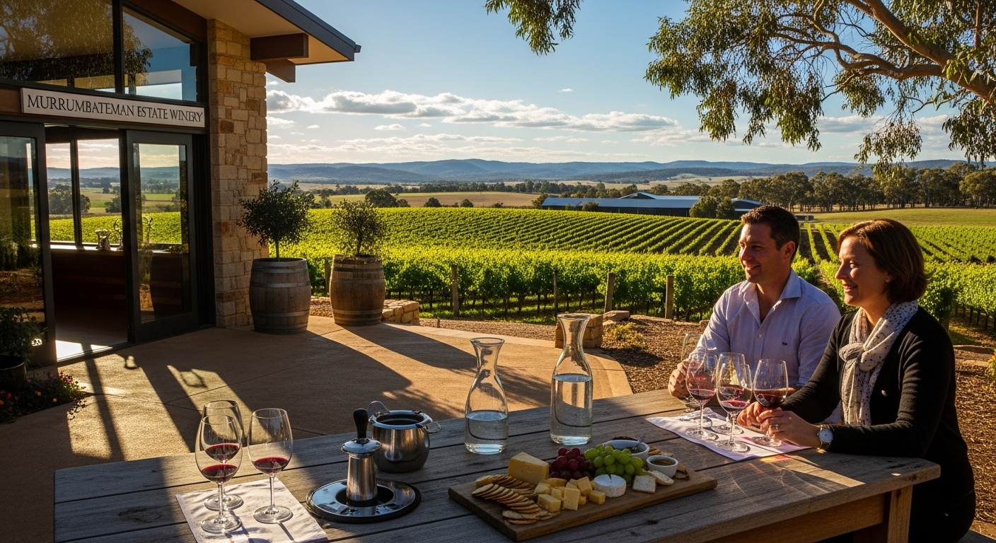 A welcoming cellar door in the Murrumbateman wine village