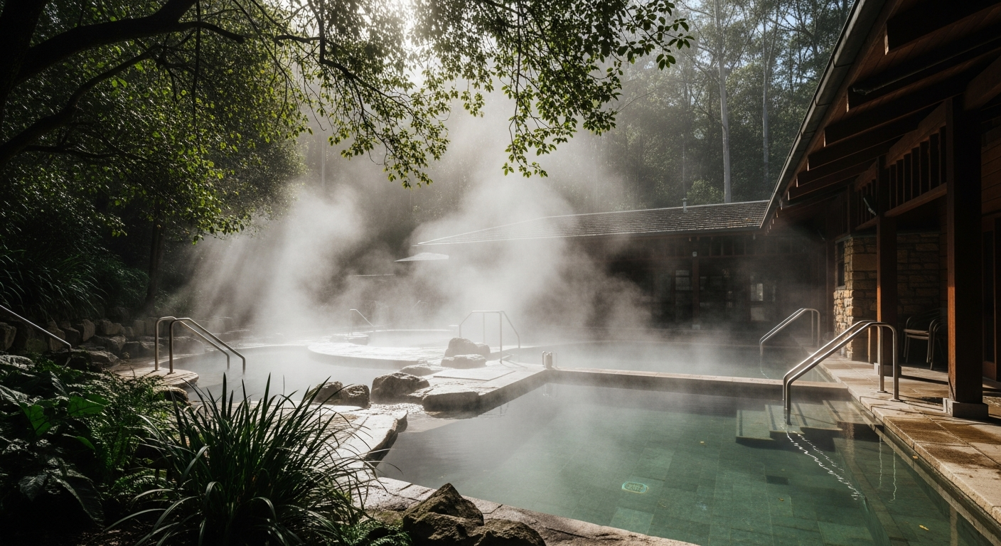 Hepburn Springs mineral spa bathhouse
