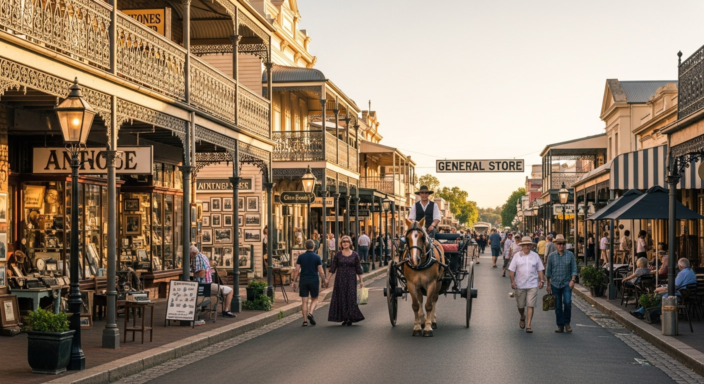 The heritage Port of Echuca precinct