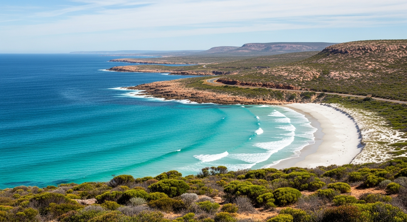 The sweeping coastal views along Esperance's scenic Great Ocean Drive