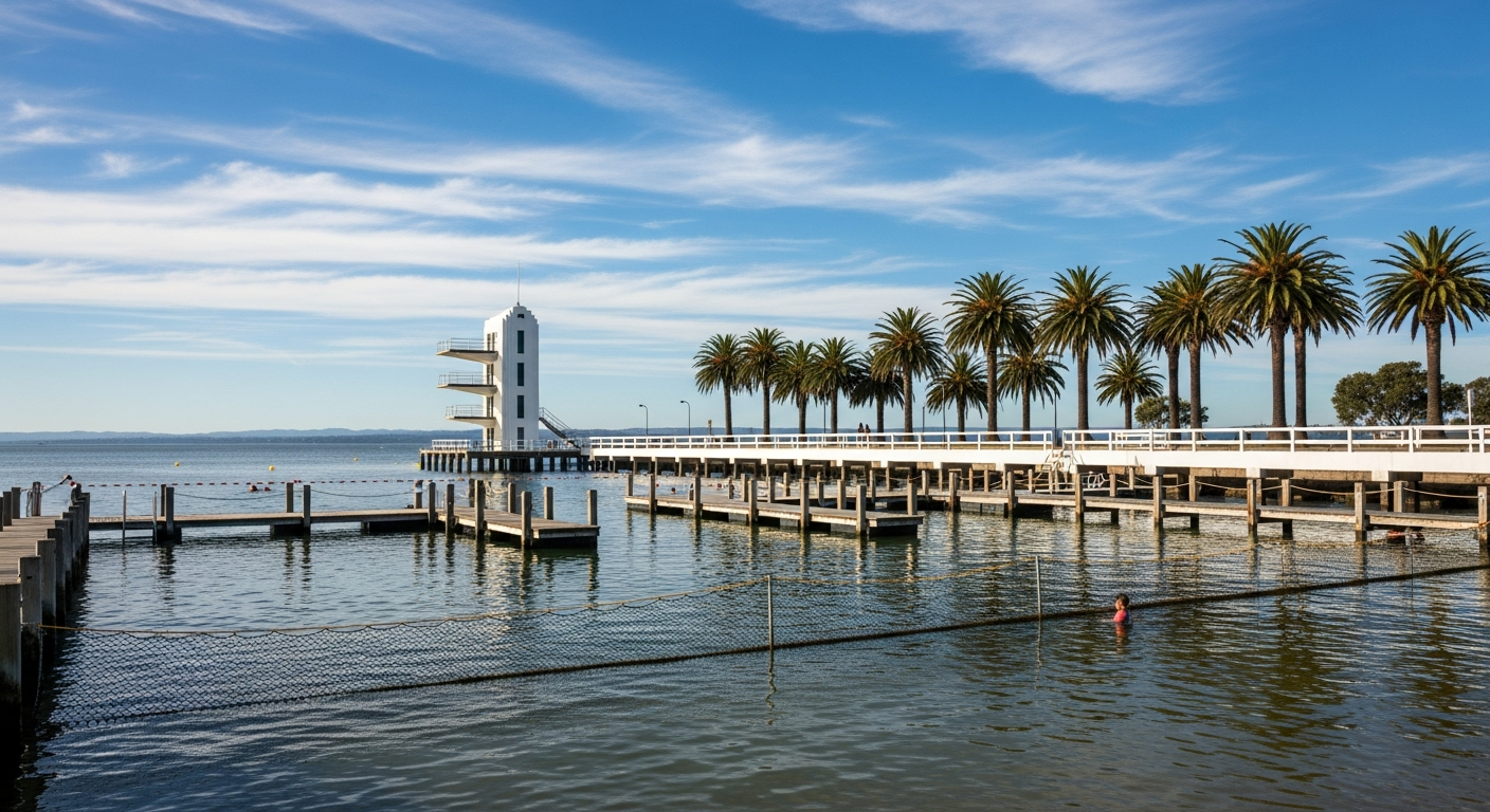Geelong's Eastern Beach swimming enclosure