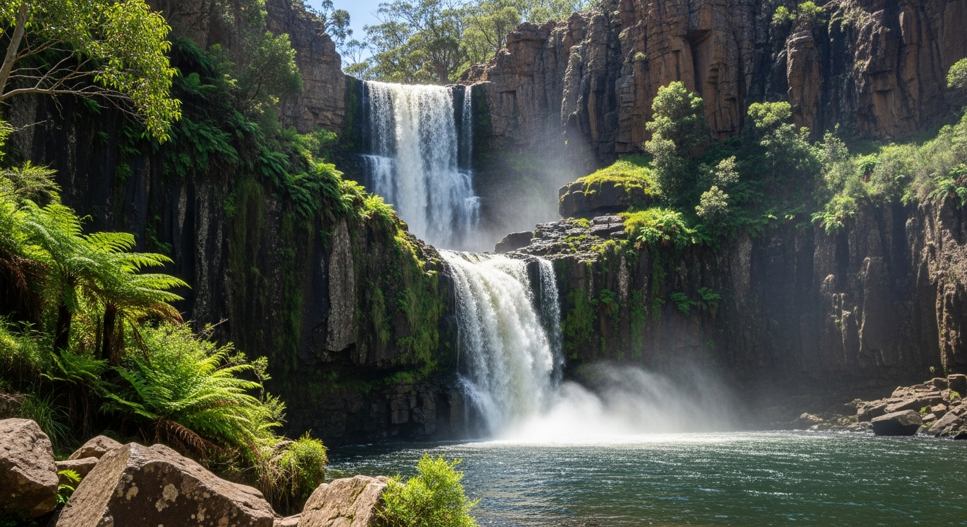 MacKenzie Falls cascading into the gorge