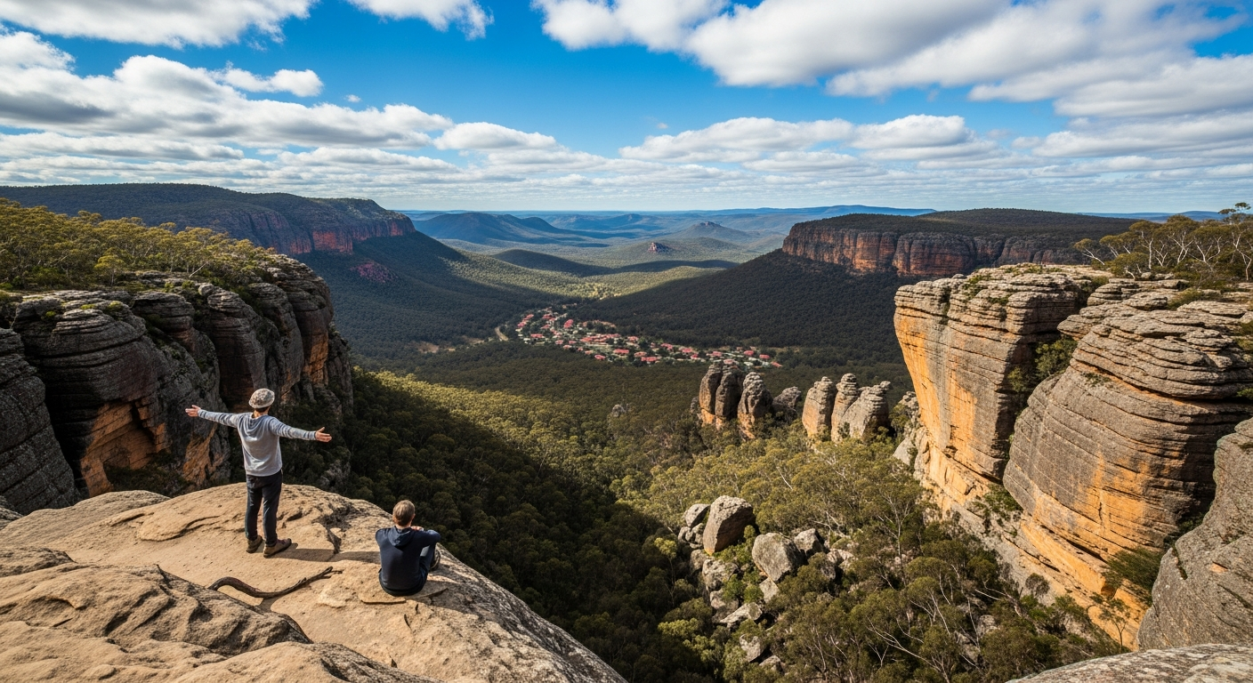The spectacular view from the Pinnacle lookout