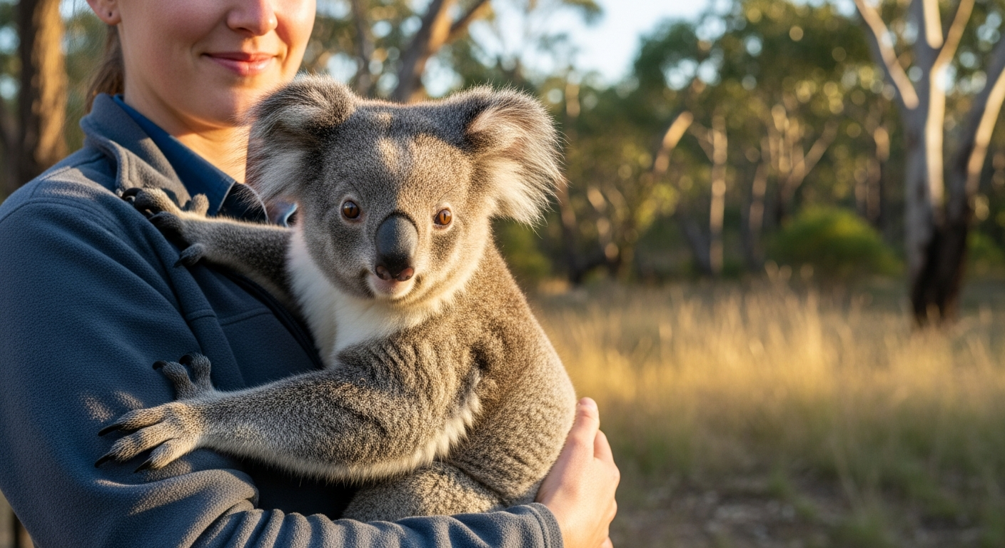 Koalas and native wildlife at Cleland Wildlife Park in the Adelaide Hills