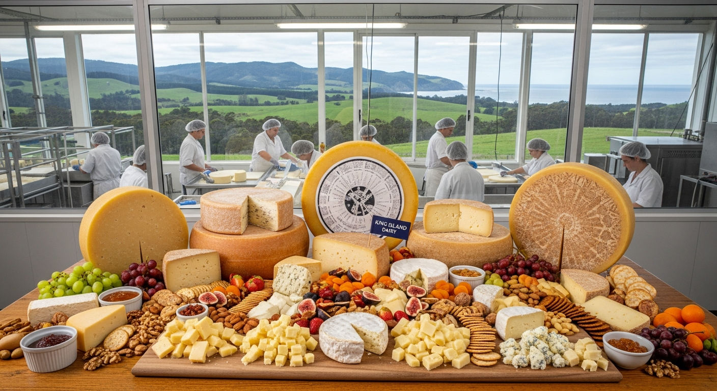 The famous King Island Dairy and its award-winning cheeses