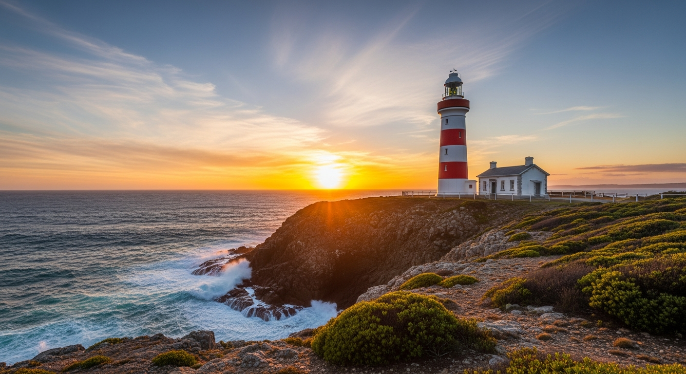 Cape Wickham lighthouse at King Island's dramatic northern tip