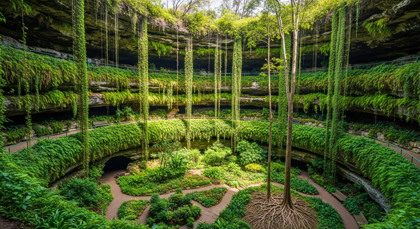 The stunning sunken garden of Umpherston Sinkhole