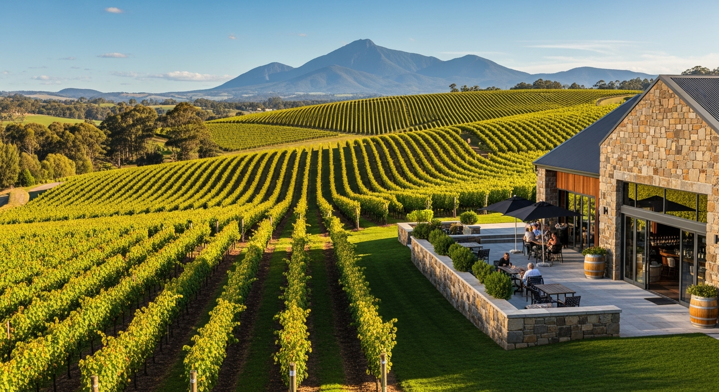 Vineyards in the Coal River Valley wine region