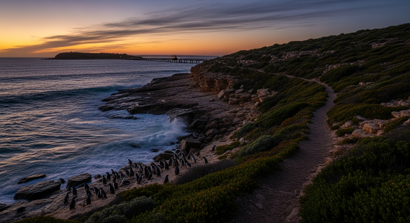 Granite Island and the stunning coastline of Encounter Bay