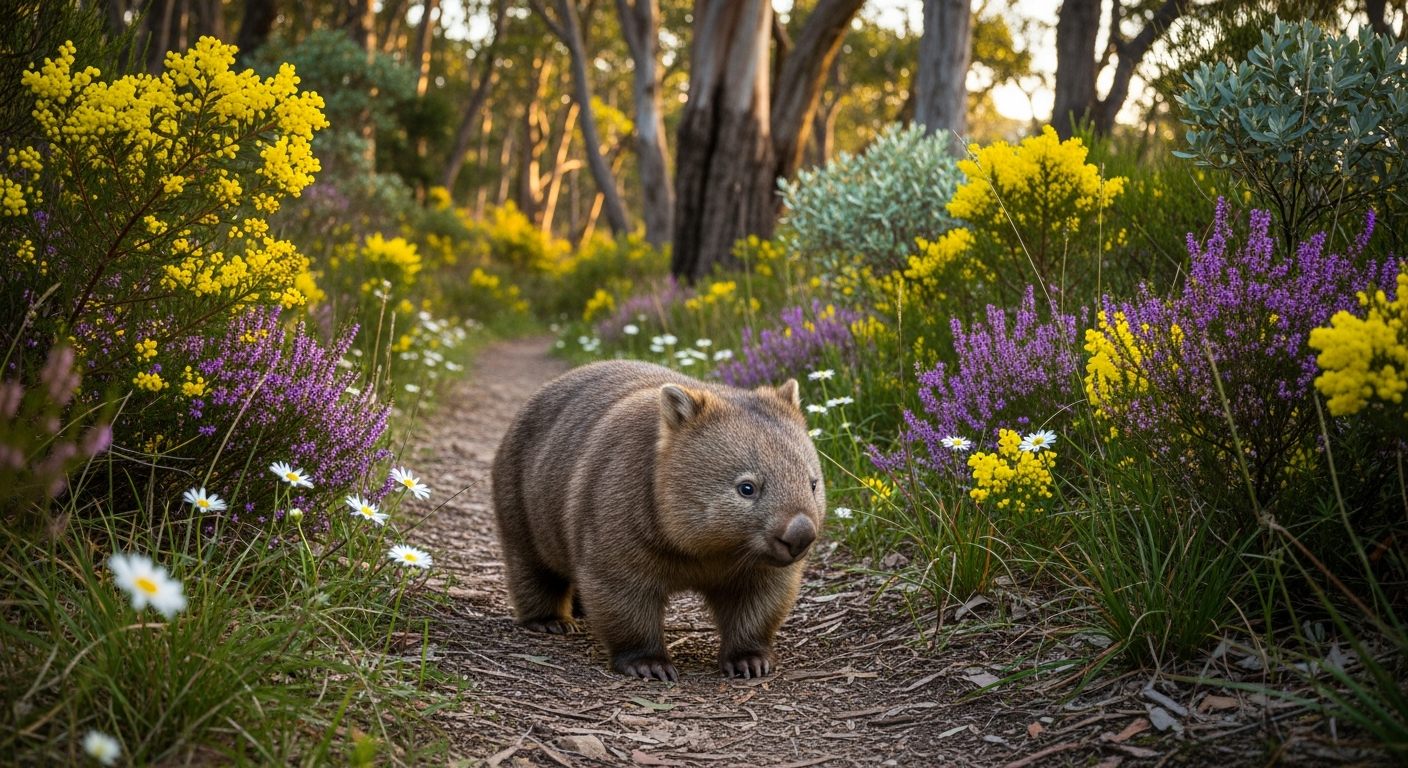 Wombats are a common sight on the Prom's trails
